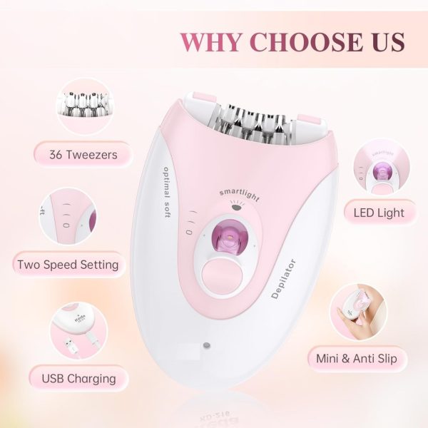 Daling DL-6032 Cordless Epilator for Women – 2-Speed